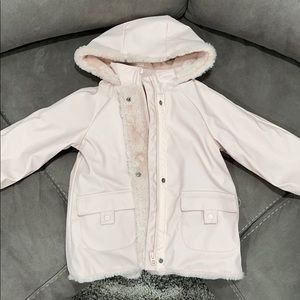 ZARA Baby Size 3/4 Fleece Lined Hooded Jacket